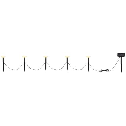Globo - LED Solar Lichterkette 5xLED/3V IP44 300 mAh 2,2 m Blüten