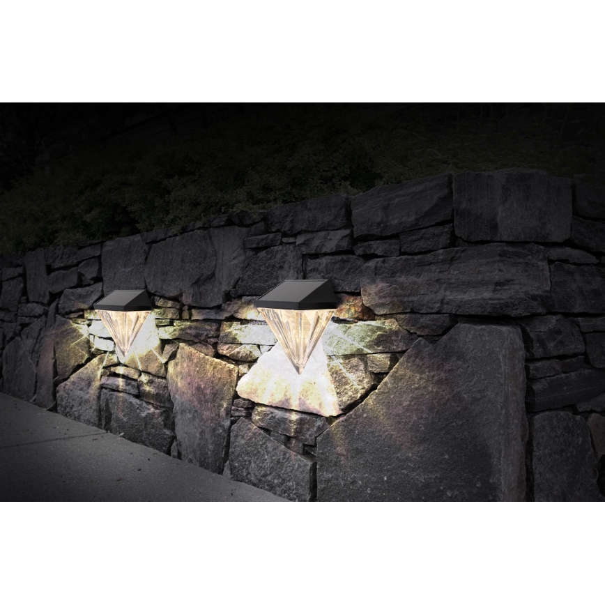 Globo - SET 2x LED-Solarwandleuchte LED/0,5W/3V IP44 600 mAh