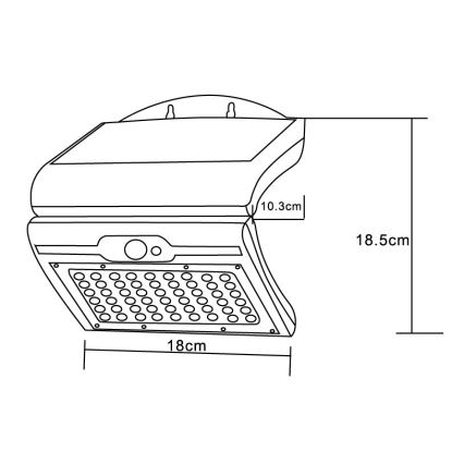 Globo – LED-Solarleuchte mit Sensor LED/3,5W/3,7V 7000K IP44