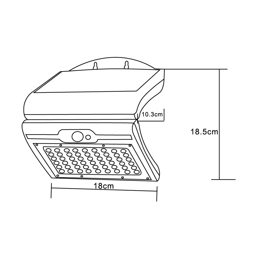 Globo – LED-Solarleuchte mit Sensor LED/3,5W/3,7V 7000K IP44