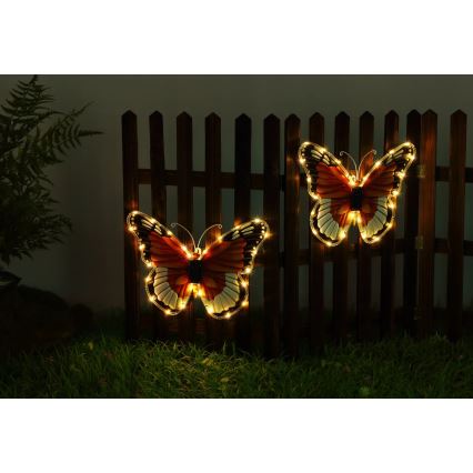 Globo - LED-Solarleuchte LED/3V IP44 200 mAh Schmetterling