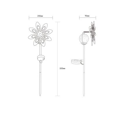 Globo - LED-Solardekoration LED/0,02W/3V IP44