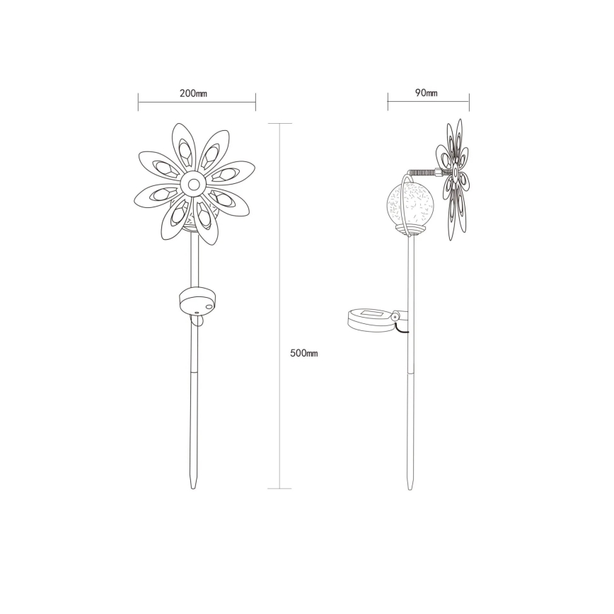 Globo - LED-Solardekoration LED/0,02W/3V IP44