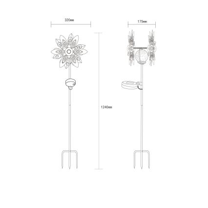 Globo - LED-Solardekoration LED/0,02W/3V IP44