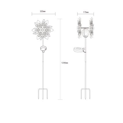 Globo - LED-Solardekoration LED/0,02W/3V IP44