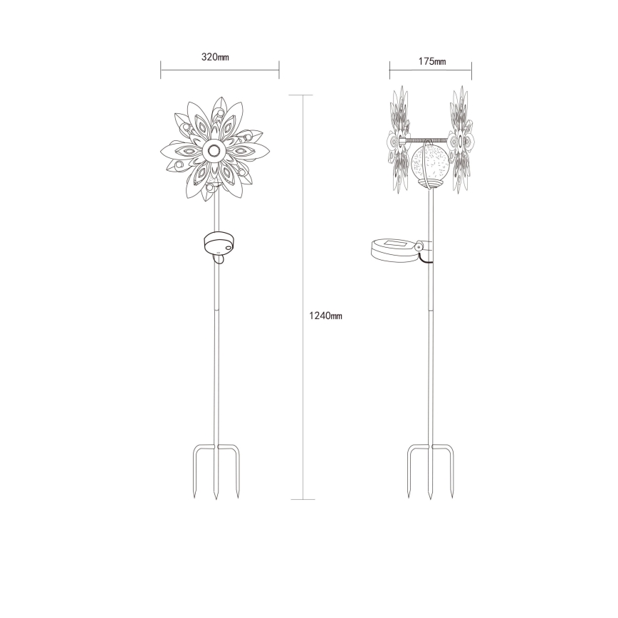 Globo - LED-Solardekoration LED/0,02W/3V IP44