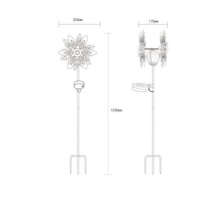 Globo - LED-Solardekoration LED/0,02W/3V IP44