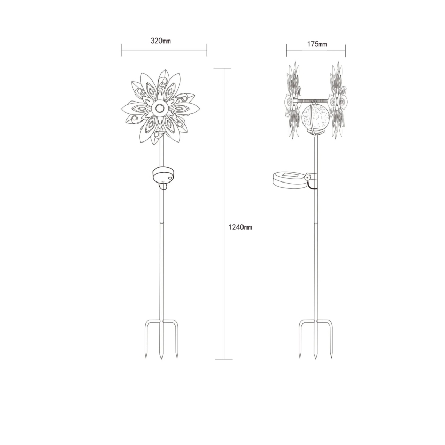 Globo - LED-Solardekoration LED/0,02W/3V IP44