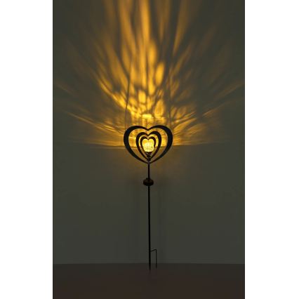 Globo - LED-Solarleuchte LED/3V IP44 300 mAh Silbernes Herz