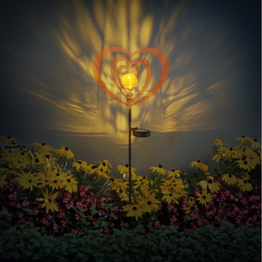 Globo - LED-Solarleuchte LED/3V IP44 300 mAh Rostiges Herz