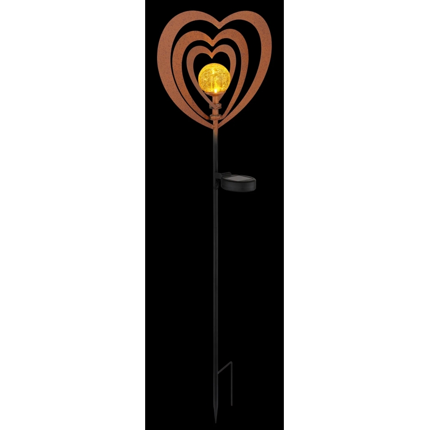 Globo - LED-Solarleuchte LED/3V IP44 300 mAh Rostiges Herz