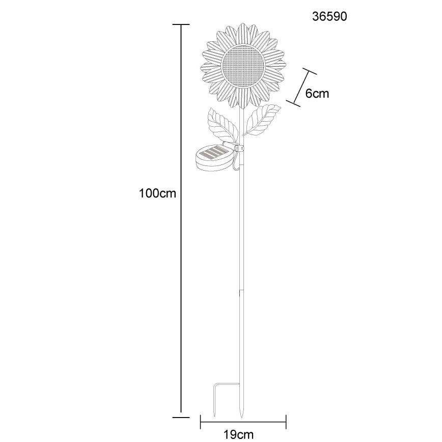 Globo - LED-Solarleuchte 200 LEDs/3 V IP44 600 mAh Blume