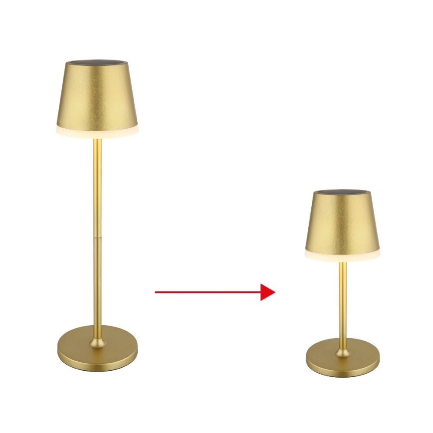 Globo - LED-Solarleuchte LED/0,6W/3V 3000K IP44 golden