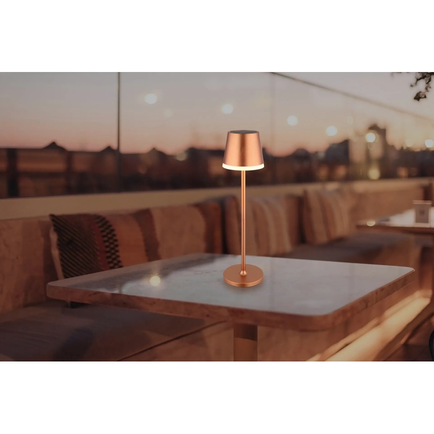 Globo - LED-Solarleuchte LED/0,6W/3V 3000K IP44 kupfern