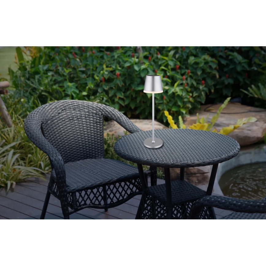 Globo - LED-Solarleuchte LED/0,6W/3V 3000K IP44 matt Chrom