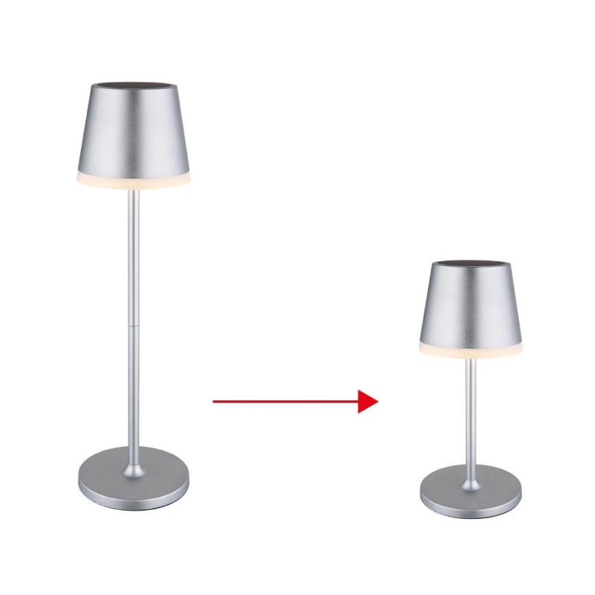 Globo - LED-Solarleuchte LED/0,6W/3V 3000K IP44 matt Chrom