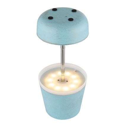 Globo - LED-Solarleuchte 10xLED/0,06W/3V IP44 800 mAh blau