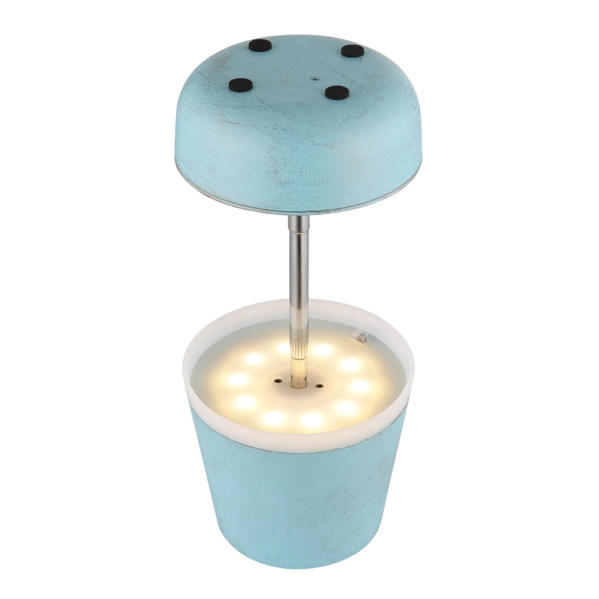 Globo - LED-Solarleuchte 10xLED/0,06W/3V IP44 800 mAh blau