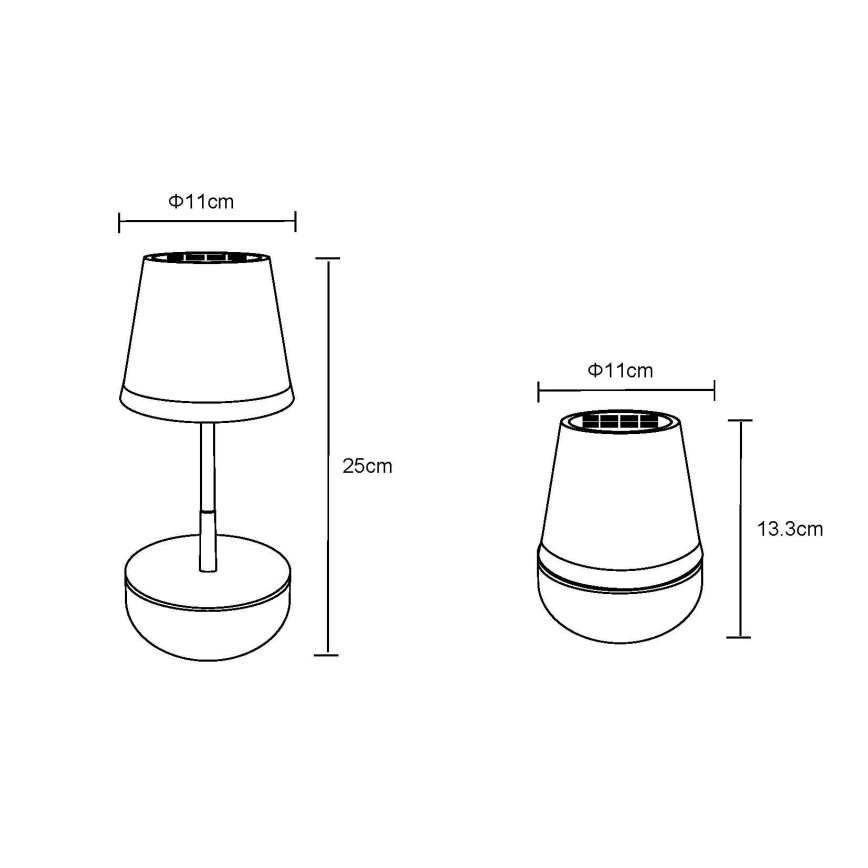 Globo - LED-Solarleuchte 10xLED/0,06W/3V IP44 grau