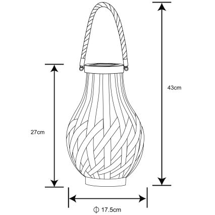 Globo – LED-Solarleuchte LED/0,06W/3V IP44 Bambus