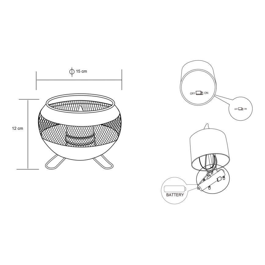 Globo - LED-Solarbeleuchtung LED/1,2V IP44