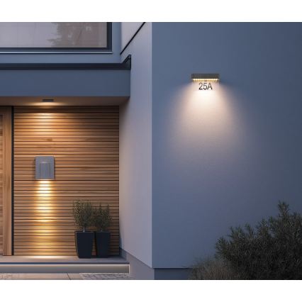 Globo - LED-Solar-Hausnummer LED/6W/3,7V IP54 1800 mAh