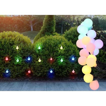 Globo - LED Solar-Lichterkette 20xLED/1,2V IP44 300 mAh 5,8 m