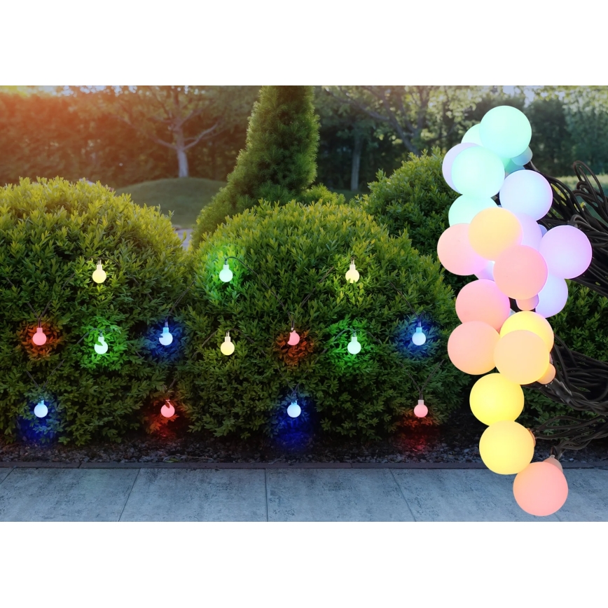 Globo - LED Solar-Lichterkette 20xLED/1,2V IP44 300 mAh 5,8 m