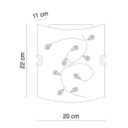 Globo - Wandleuchte 1xE27/60W/230V