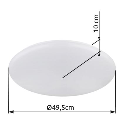 Globo - LED-Deckenleuchte LED/24W/230V d 49,5 cm weiß