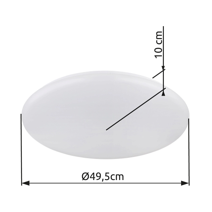 Globo - LED-Deckenleuchte LED/24W/230V d 49,5 cm weiß