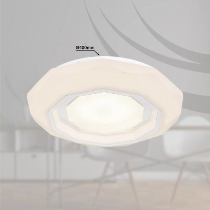 Globo - Dimmbare LED-Deckenleuchte LED/24W/230V 2700-6500K + Fernbedienung
