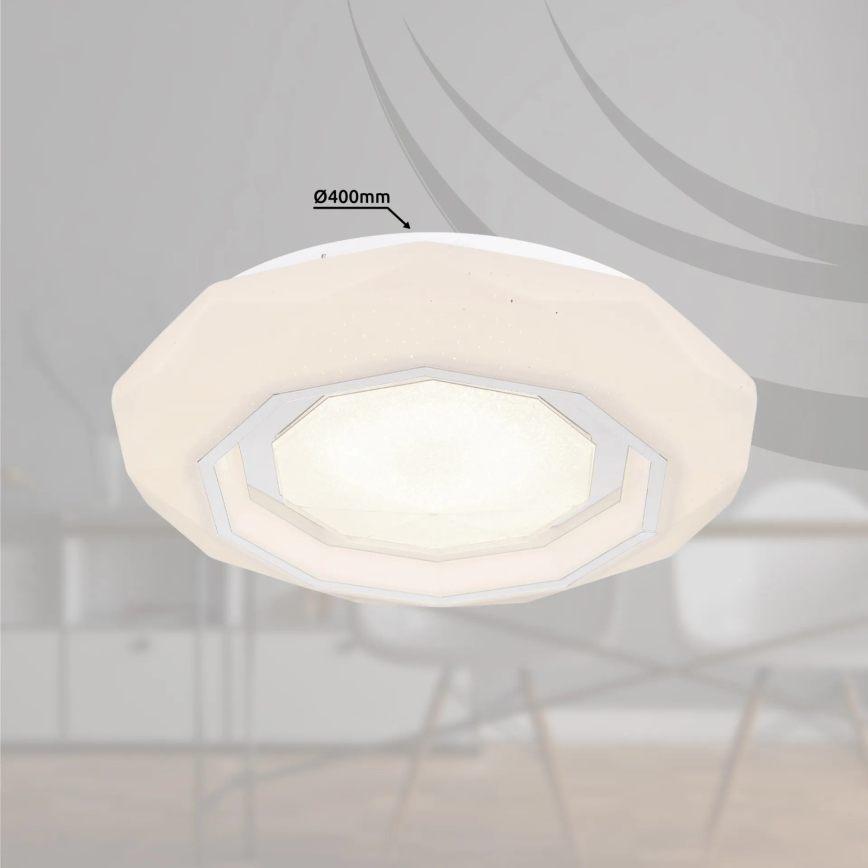 Globo - Dimmbare LED-Deckenleuchte LED/24W/230V 2700-6500K + Fernbedienung