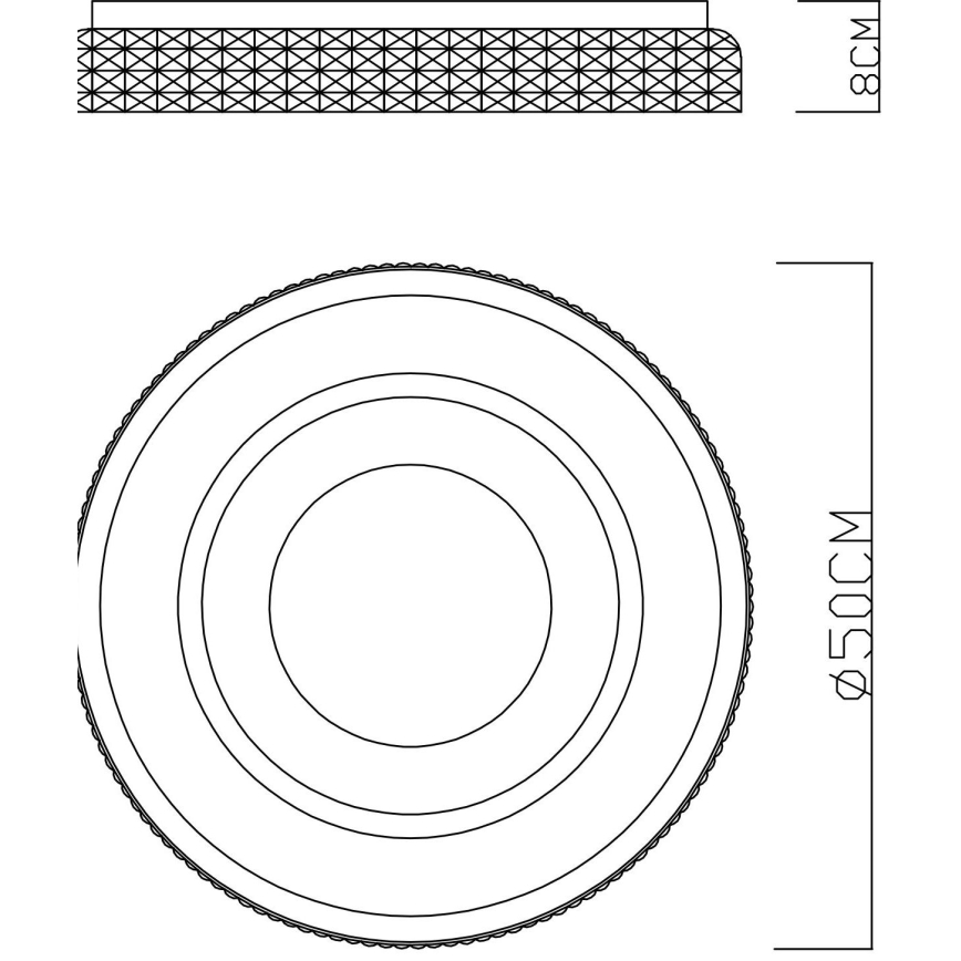 Globo - Dimmbare LED-Deckenleuchte LED/52W/230V 2700-6000K + Fernbedienung