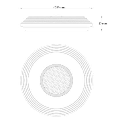 Globo - Dimmbare LED-Deckenleuchte LED/24W/230V 2700-6500K + Fernbedienung