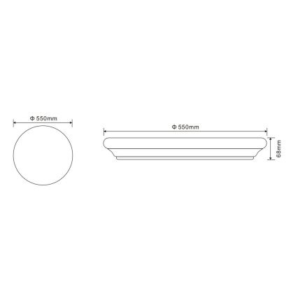 Globo - LED-Deckenleuchte mit Fernbedienung LED/60W/230V