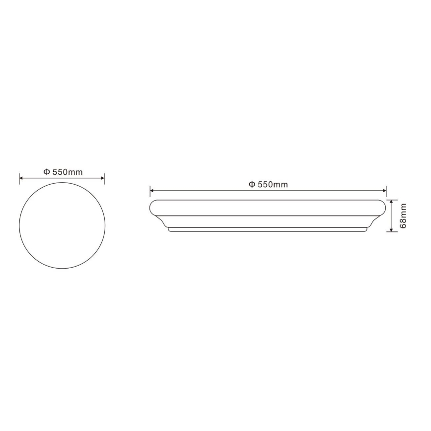 Globo - LED-Deckenleuchte mit Fernbedienung LED/60W/230V