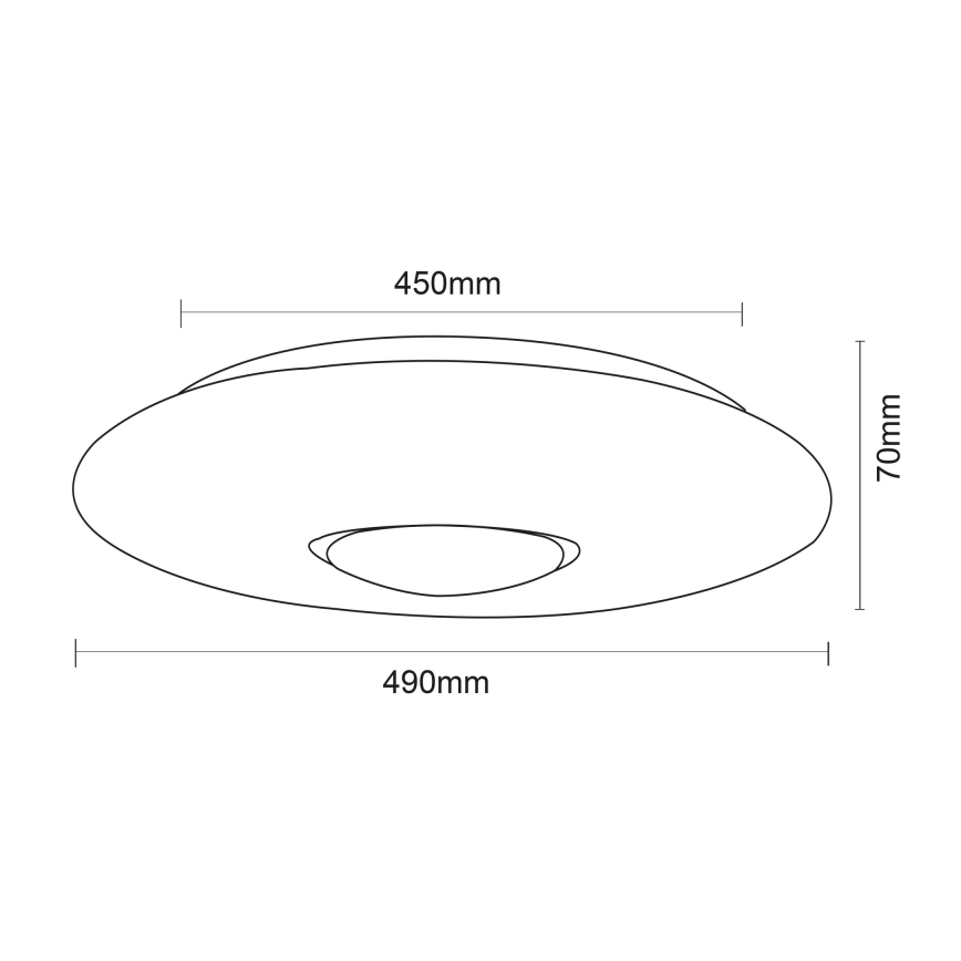 Globo - Dimmbare RGBW-Deckenleuchte LED/40W/230V 3000-6500K + Fernbedienung