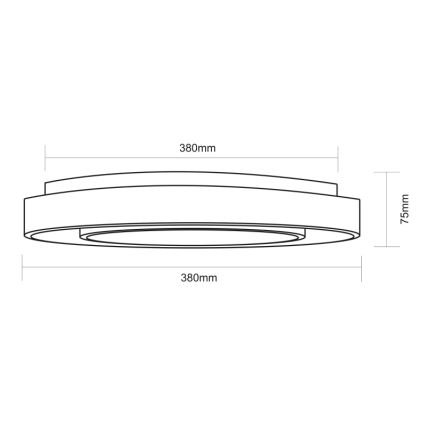 Globo - Dimmbare RGBW-Deckenleuchte LED/24W/230V 3000-6500K+ Fernbedienung