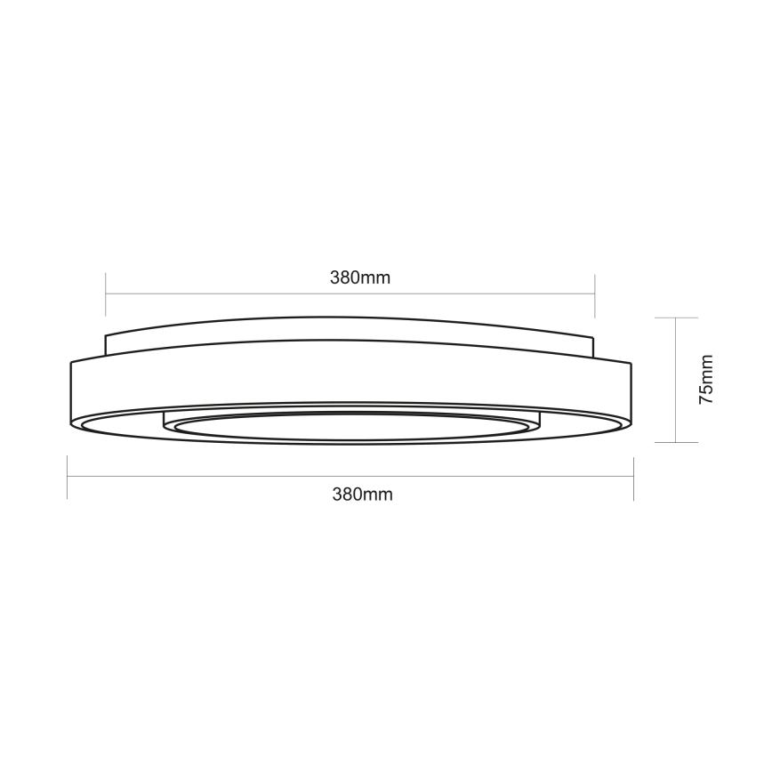 Globo - Dimmbare RGBW-Deckenleuchte LED/24W/230V 3000-6500K+ Fernbedienung