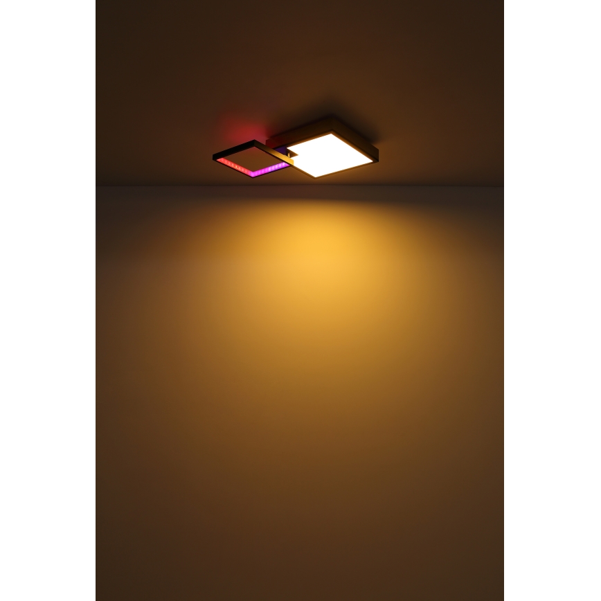 Globo - LED-RGBW- Dimmbare Leuchte LED/21W/230V + LED/3W 2700-6500K + Fernbedienung
