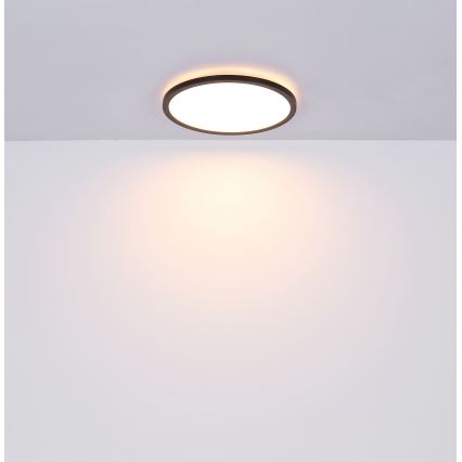 Globo - Dimmbare LED-Deckenleuchte für das Badezimmer LED/18W/230V d 29,4 cm IP44 schwarz