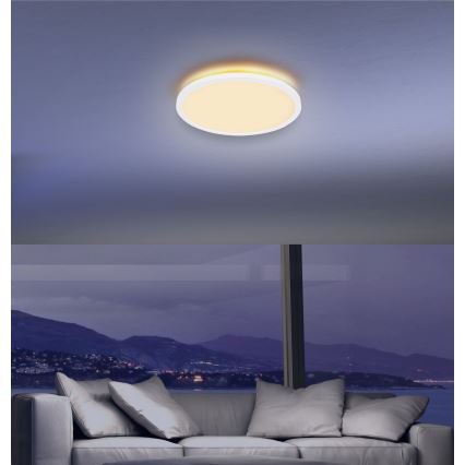 Globo - Dimmbare LED-Deckenleuchte für das Badezimmer LED/18W/230V d 29,4 cm IP44 weiß