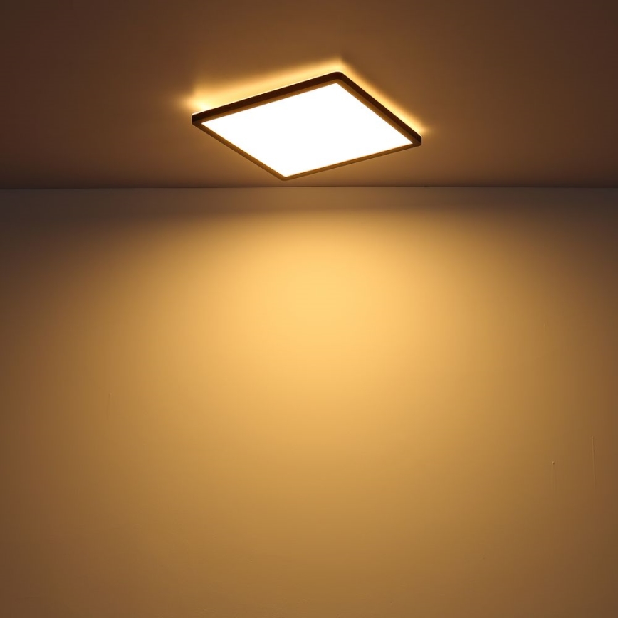 Globo - LED dimmbare Badezimmer-Deckenleuchte LED/24W/230V 42x42 cm IP44 schwarz