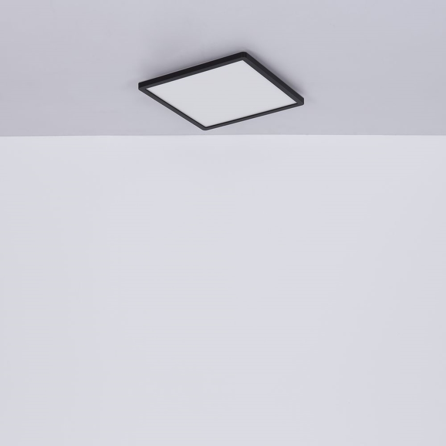 Globo - LED dimmbare Badezimmer-Deckenleuchte LED/24W/230V 42x42 cm IP44 schwarz