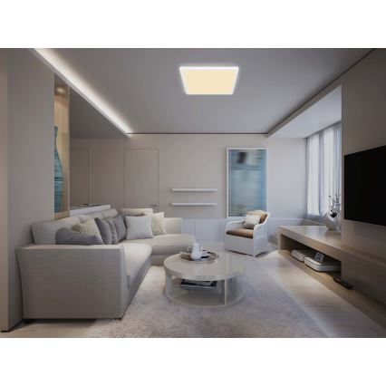 Globo - LED dimmbare Badezimmer-Deckenleuchte LED/24W/230V 42x42 cm IP44 weiß