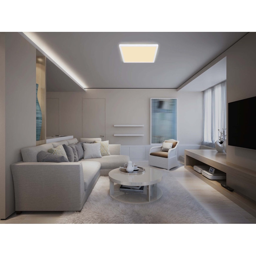 Globo - LED dimmbare Badezimmer-Deckenleuchte LED/24W/230V 42x42 cm IP44 weiß