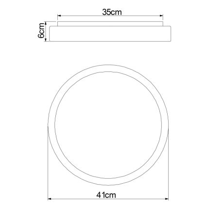 Globo - Dimmbare LED-Deckenleuchte LED/18W/230V 2700-6500K + Fernbedienung