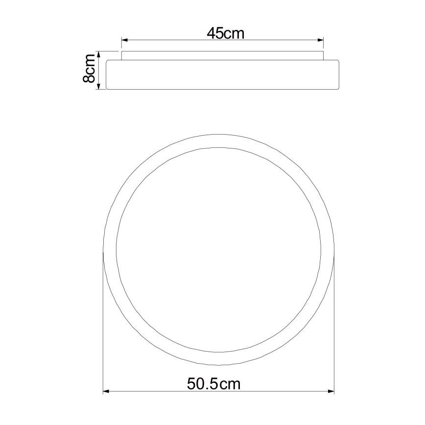 Globo - Dimmbare LED-Deckenleuchte LED/24W/230V + Fernbedienung