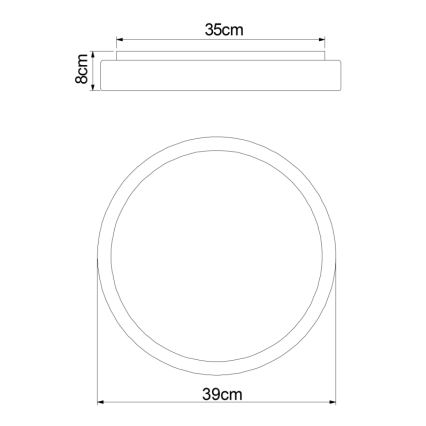 Globo - Dimmbare LED-Deckenleuchte LED/18W/230V + Fernbedienung